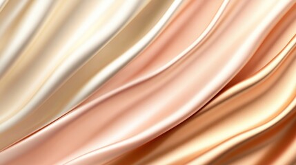 Flowing, soft, elegant fabric drapes in a range of warm, neutral tones