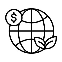 Green Economy Outline Icon © falanaicon
