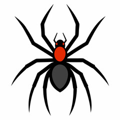 red spider isolated on white background