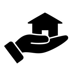 silhouette of a hand and a house, a house in your hand you come roots