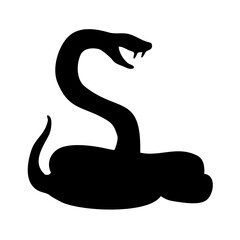 vector silhouette of a viper