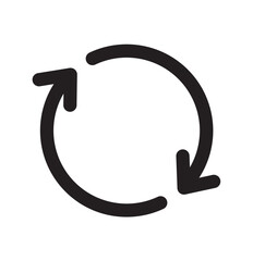 refresh arrow icon transparent. refresh sign PNG. reload, reset, icon. repeat, recycling sign. circular arrow icon vector. update icon. convert icon. replay, reboot sign in white background. EPS 10