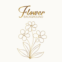 Elegant Golden Floral Background Design with Intricate Details and Lush Blooms