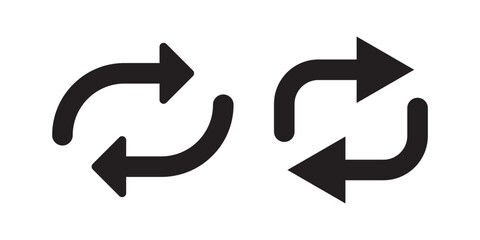 Circle arrows icon set. Round reload sign, repeat icon, refresh icon, rotate arrow icon sign and symbol, Vector illustration. black circle arrow set. EPS 10