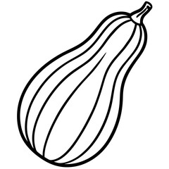 Yellow Squash Flat Icon Design