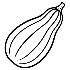 Yellow Squash Flat Icon Design