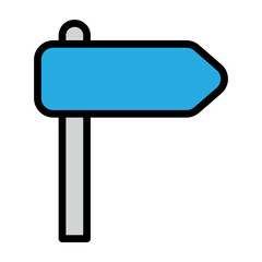 Fototapeta premium Signpost Vector Filled Icon Design