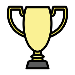 Trophy Vector Filled Icon Design