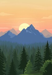 Fototapeta premium Golden Hour Ascent