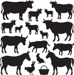 Cute Cartoon Silhouette SVG Bundle &ndash; Fun Animated Characters for Cricut & Digital Crafts