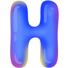 Bubble letter H