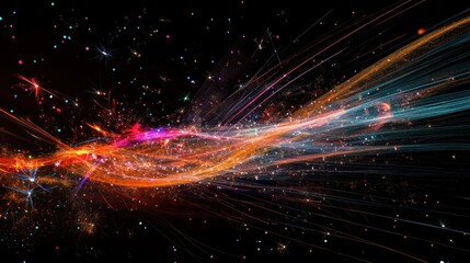 Fototapeta premium Cosmic energy streams through space