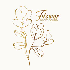 Elegant Golden Floral Background Design with Intricate Details and Soft Hues