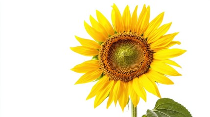 Obraz premium Smiling sunflower isolated on white background