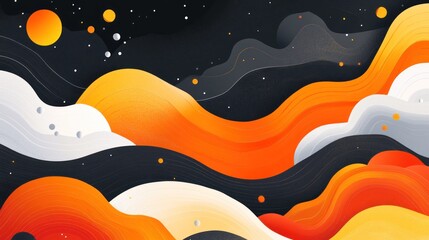 Abstract waves of vibrant color