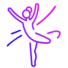 Artistic Gymnast in Graceful Pose with Dynamic Motion Lines – Vector Illustration