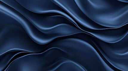 Obraz premium Dark blue, elegant fabric folds