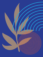 Contemporary Vector Art with Geometric Motif