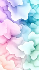 Abstract colorful background with soft, layered, organic shapes in pastel hues