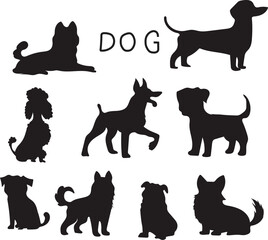 Dog silhouette Dog pattern
