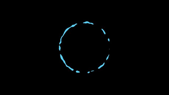 2d circle liquid frame for cartoon explosion effect.