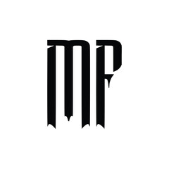 MF monogram logo design letter text name symbol monochrome logotype alphabet character simple logo