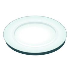 Glass Plate Vector Illustration