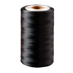 Black thread isolated on transparent background