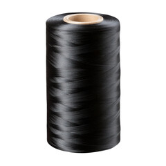 Black thread isolated on transparent background