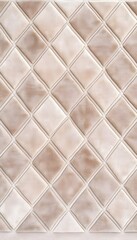 Fototapeta premium A repeating pattern of diamond-shaped tiles in a light brown and white color scheme