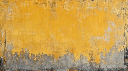 Grunge texture plain background warm mustard yellow softly faded with worn edges