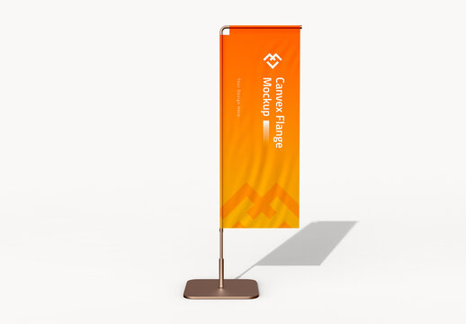 Convex Flag Mockup Template