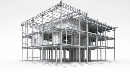 Modern house structural framework
