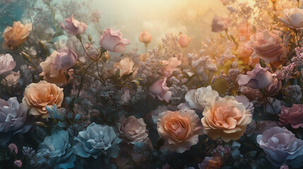 Elegant wedding invitation card background vector. Minimal hand painted watercolor botanical flowers texture template background. Design for wedding, vip cover, poster, rsvp moderncard.Valentine's Day