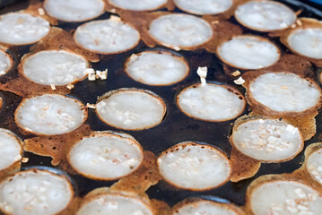 Khanom Krok is a Thai snack