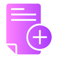 Obraz premium add file gradient icon