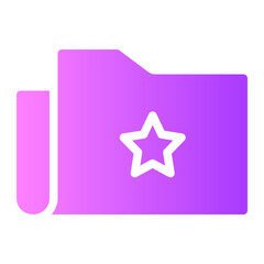 Fototapeta premium folder gradient icon