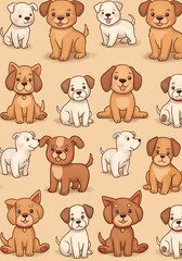Obraz premium A Symphony of Paws AI Generated