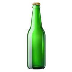 Green beer bottle isolated on transparent background png psd