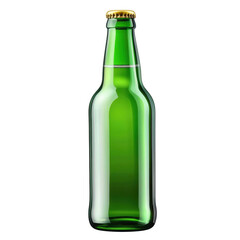 Green beer bottle isolated on transparent background png psd