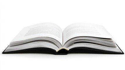 Obraz premium Open book, white pages, black cover