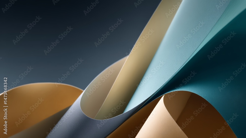 Leinwandbilder abstract gradient art features smooth blending of charcoal, teal, bronze, and coral shades flowing d