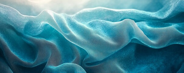 Obraz premium Bright Cyan Gradient Background with a Grainy Texture, Generative AI