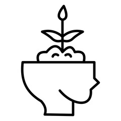 Growth mindset featuring idea icon