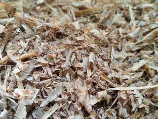 Coarse sawdust from wood chips.