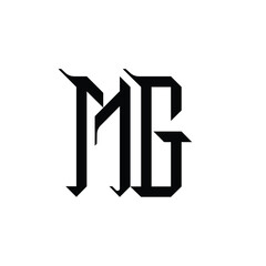MG monogram logo design letter text name symbol monochrome logotype alphabet character simple logo
