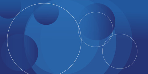 Abstract blue background with circles. Vector illustration
