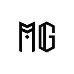 MG monogram logo design letter text name symbol monochrome logotype alphabet character simple logo