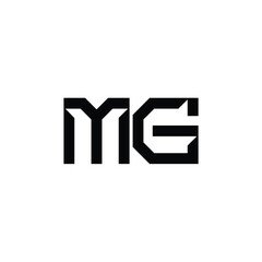 MG monogram logo design letter text name symbol monochrome logotype alphabet character simple logo