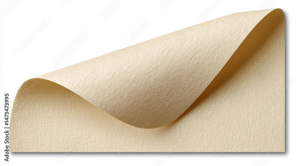 Poster beige sticky note with soft shadow on a clean background offers ample copy space, perfect for variou